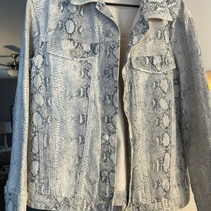 Free people Snake Trucker Jean jacket sz M